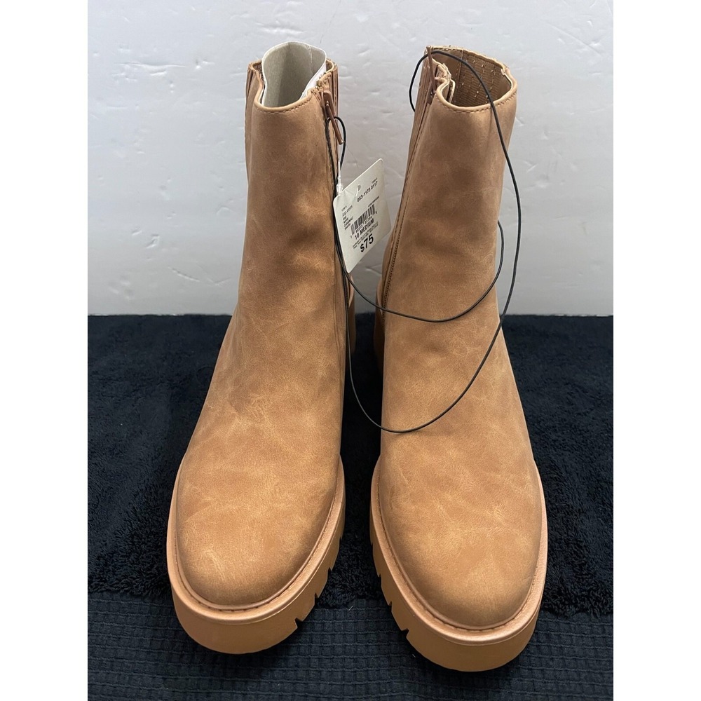 a.n.a Womens Ankle High Boots Cognac Size 10M